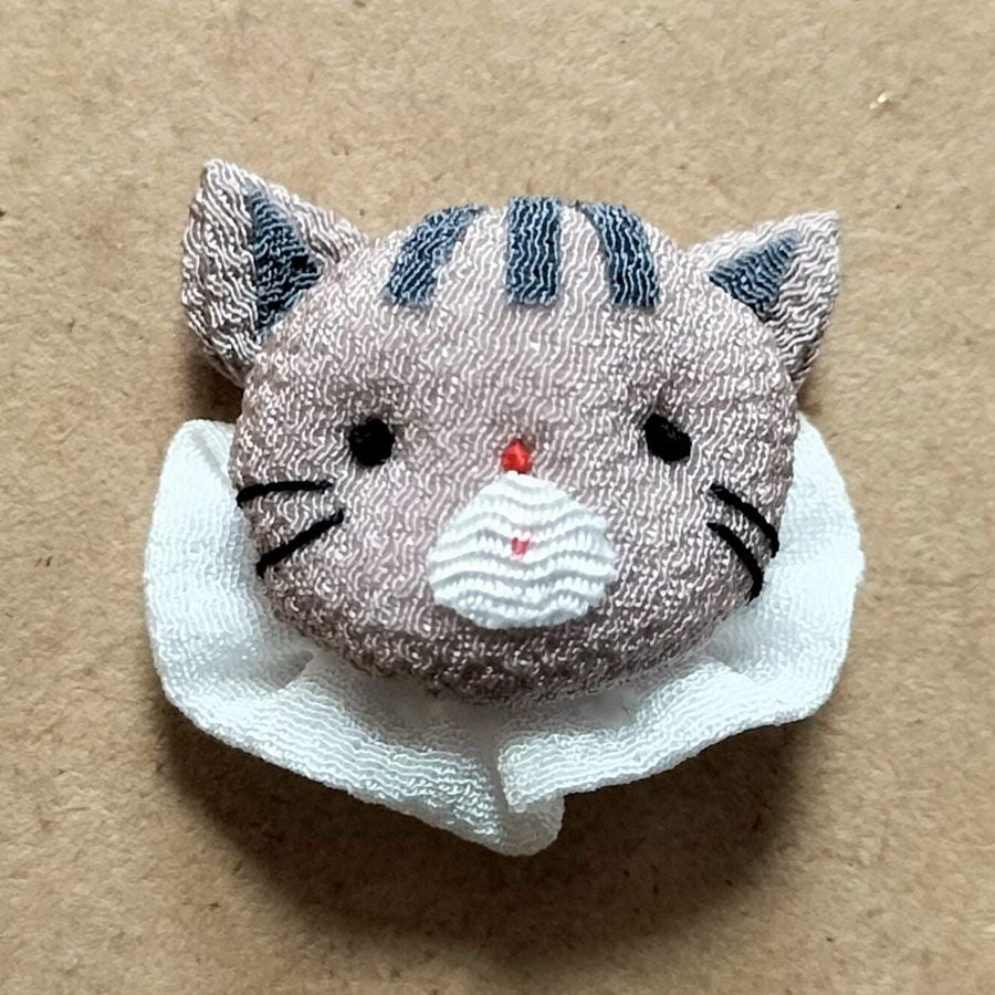 ちりめん手芸キット 仔猫のチャーム・2個セット |生地 和柄/和布