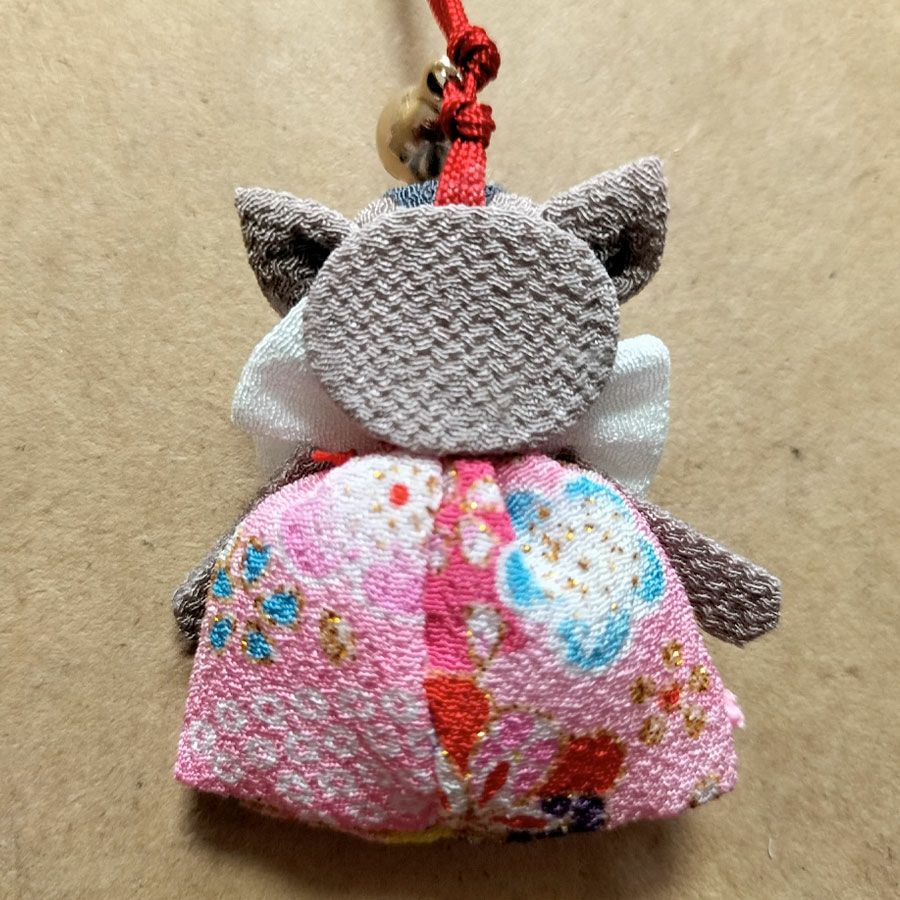 ちりめん手芸キット 仔猫のチャーム・2個セット |生地 和柄/和布