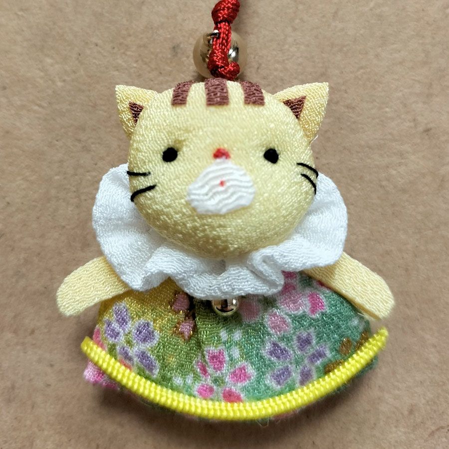 ちりめん手芸キット 仔猫のチャーム・2個セット |生地 和柄/和布