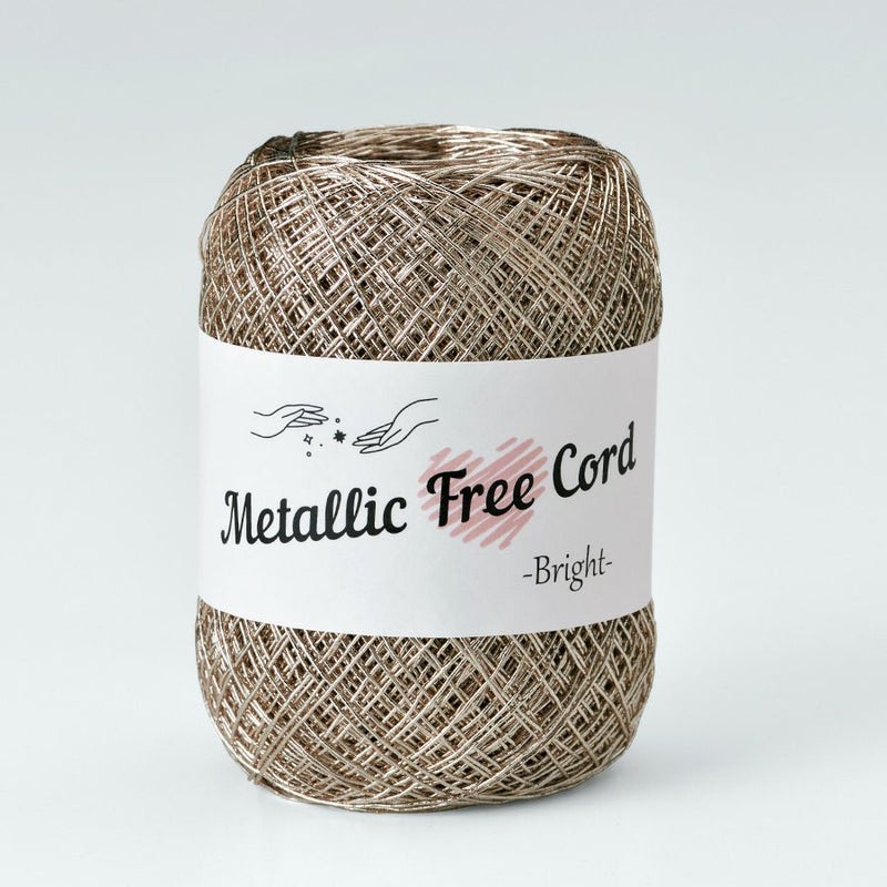 メタリックフリーラメコード(ピンクゴールド) 約40g(約160m) 韓国で大人気 上品なラメ感と軽やかな風合いが魅力で編みやすい