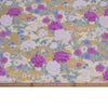 和柄コットン生地 琳派風の四季花(紫) 10cm単位 切り売り 和風花柄シーチング 四季富花 和風内装クロスやインテリアにも