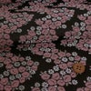金襴生地(金らん) 椿波(黒/ピンク) 10cm単位 切り売り 京都西陣織物 モダンなつばき柄きんらん 和柄布 和風 帯や小物に