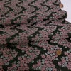 金襴生地(金らん) 椿波(黒/ピンク) 10cm単位 切り売り 京都西陣織物 モダンなつばき柄きんらん 和柄布 和風 帯や小物に