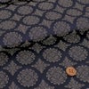 金襴生地(金らん) 稜華文(濃紺) 10cm単位 切り売り 正倉院文様 りょうかもんにしき 唐花文 上品なレース柄きんらん