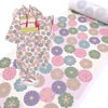 着物用洗える生地 菊梅並べ(くすみカラー) 1反売り(約12m) 七五三晴れ着生地 子ども着物反物 女の子可愛い和柄布地 花柄