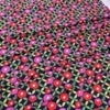 ポリちりめん生地 椿七宝(濃紺) 10cm単位 切り売り 和の小物・洋服に 水洗い可能なポリエステル しっぽう つばき