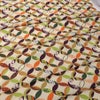 ポリちりめん生地 彩り七宝(アイボリー) 10cm単位 切り売り よさこい衣装や洋服に 水洗い可能ポリエステルチリメン 七宝柄