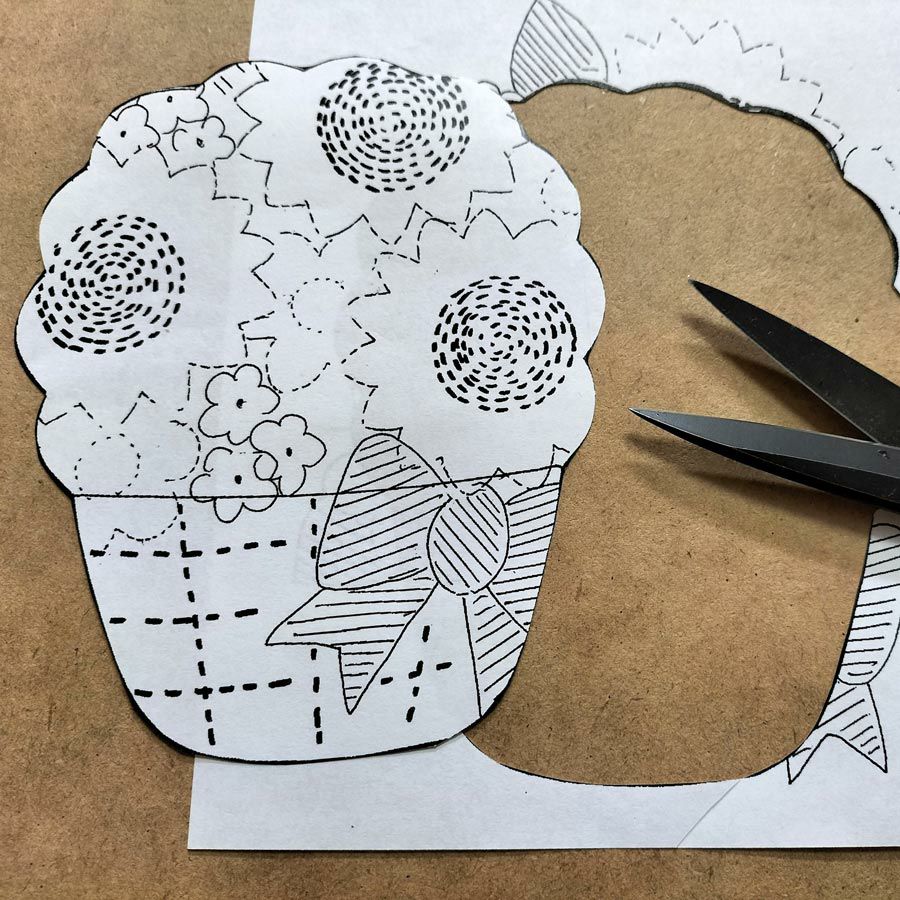 押絵キット ひまわりの花籠 |生地 和柄/和布/ちりめん手芸通販布がたり