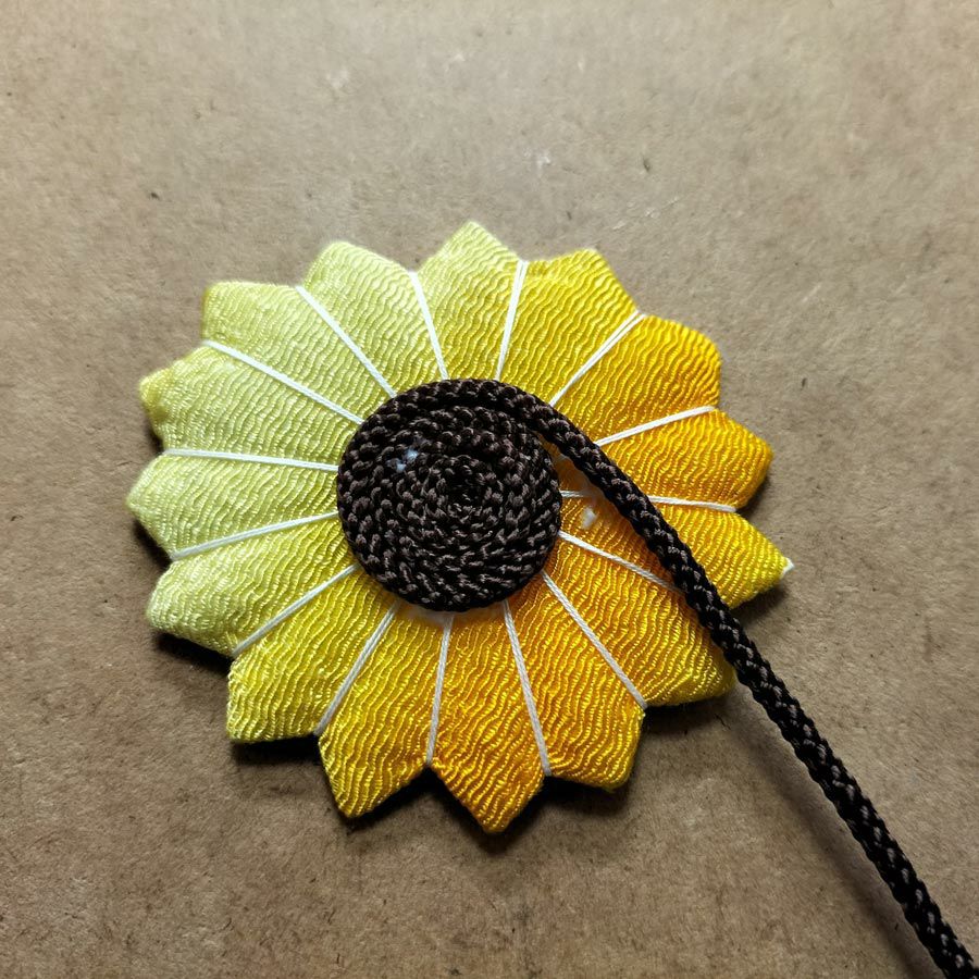 【ひまわり様】押絵　季節のカレンダー　タペストリー 押絵キット ひまわりの花籠 |生地 和柄/和布/ちりめん手芸通販布がたり