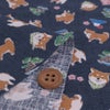 和柄コットン生地 柴犬びより(藍墨/あいずみ) 10cm単位 切り売り 和風柄ドビークロス 和調木綿プリント コッカ シバジャパン柄