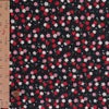 ポリジャガードちりめん生地 可憐な小桜(黒)10cm単位 切り売り ポリエステルチリメンジャカード和調プリント 小花柄 さくら柄