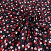 ポリジャガードちりめん生地 可憐な小桜(黒)10cm単位 切り売り ポリエステルチリメンジャカード和調プリント 小花柄 さくら柄