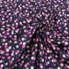 ポリジャガードちりめん生地 可憐な小桜(濃紺)10cm単位 切り売り ポリエステルチリメンジャカード和調プリント 巾着・和小物に
