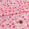 ポリジャガードちりめん生地 可憐な小桜(ピンク)10cm単位 切り売り ポリエステル洗える縮緬 SEVENBERRY 可愛い和柄小花プリント