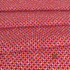 和柄コットン生地 カラフルな七宝柄(赤) 10cm単位 切り売り 可愛い和モダン柄 SEVENBERRYツムギシャンタンはんなり豆和柄