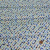 和柄コットン生地 カラフルな七宝柄(白/青) 10cm単位 切り売り 七宝つなぎ柄 SEVENBERRY モダン和柄コットン はんなり豆和柄
