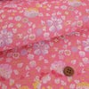 金襴生地(金らん) 夢花唐草(さんご色) 10cm単位 切り売り 華やかな装飾に ピンク地の西陣織金襴 可愛い和モダン柄化繊布地