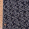 古布調一越ちりめん かのこ麻の葉(濃紺) 10cm単位 切り売り 麻の葉模様縮緬生地 麻の葉文様 レーヨンチリメン つまみ細工に