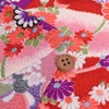 古布再現ちりめん生地 華絵巻 (赤) 10cm単位 切り売り 鮮やかな彩りの手芸用和柄布 ちりめん細工や和雑貨作りに最適