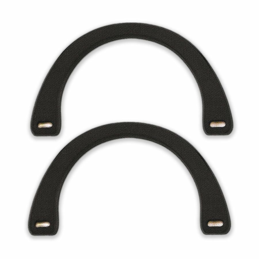 バッグ持ち手・木製 18cm（2個組）黒