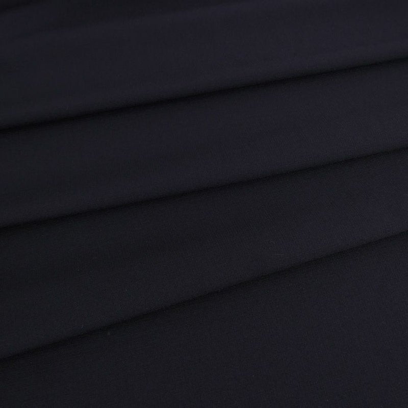 ランダムコードクロス(ポリエステル) 黒 10cm単位 切り売り 上質な洗える服地ブラック ワンピース スカート フォーマル向き