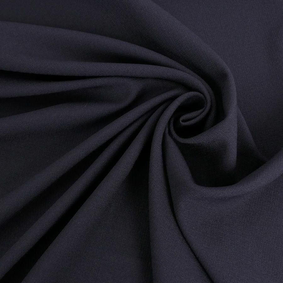 ランダムコードクロス(ポリエステル) 黒 10cm単位 切り売り 上質な洗える服地ブラック ワンピース スカート フォーマル向き