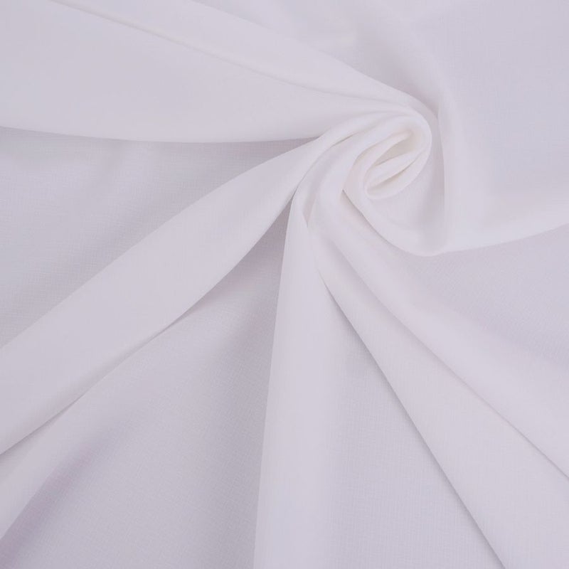 ランダムコードクロス(ポリエステル) 白 10cm単位 切り売り ホームソーイングに清潔感あるホワイト シャツやワンピースに