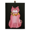 手芸キット 愛しの猫たち 押絵の壁掛け・首輪ピンク猫 いとしのねこモチーフミニタペストリー手作りキット 初心者向き