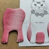 手芸キット 愛しの猫たち 押絵の壁掛け・首輪ピンク猫 いとしのねこモチーフミニタペストリー手作りキット 初心者向き