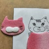 手芸キット 愛しの猫たち 押絵の壁掛け・首輪ピンク猫 いとしのねこモチーフミニタペストリー手作りキット 初心者向き