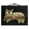 手芸キット 愛しの猫たち 押絵の壁掛け・いたずらキジトラ 猫モチーフミニ壁掛け 手作りキット和風クラフト 簡単押し絵