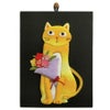 手芸キット 愛しの猫たち 押絵の壁掛け・花束トラ猫 ねこミニタペストリー手作りクラフトキット 縮緬押し絵初心者