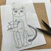 手芸キット 愛しの猫たち 押絵の壁掛け・花束トラ猫 ねこミニタペストリー手作りクラフトキット 縮緬押し絵初心者