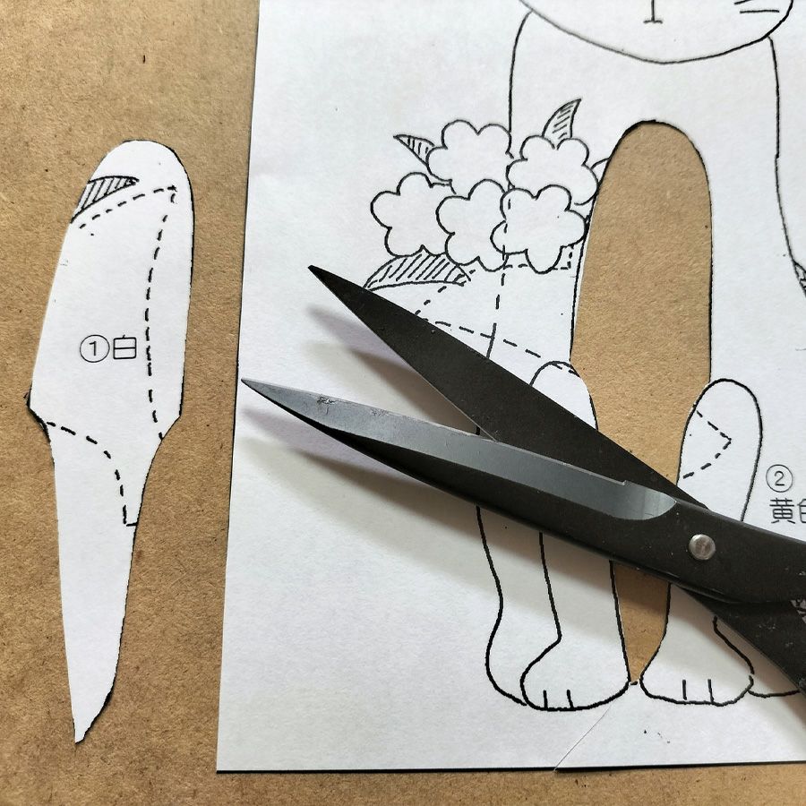 手芸キット 愛しの猫たち 押絵の壁掛け・花束トラ猫 |生地 和柄/和布