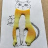 手芸キット 愛しの猫たち 押絵の壁掛け・花束トラ猫 ねこミニタペストリー手作りクラフトキット 縮緬押し絵初心者