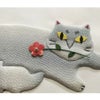 手芸キット 愛しの猫たち 押絵の壁掛け・花一輪モフ猫 ネコモチーフタペストリー 猫好きインテリアグッズ手づくりで