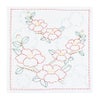 刺し子キット 花ふきん 雪輪の椿 刺子さしこ布巾キット冬向き ツバキの花柄 初心者向き簡単手芸