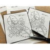 ちりめん貼り絵キット 切り絵花「紫陽花」 簡単ちりめん手芸 布貼り絵クラフト 子供向き 高齢者向き手芸