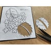 ちりめん貼り絵キット 切り絵花「紫陽花」 簡単ちりめん手芸 布貼り絵クラフト 子供向き 高齢者向き手芸