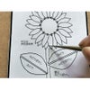 ちりめん貼り絵キット 切り絵花「向日葵」 布の貼り絵手芸 ちりめん細工簡単クラフト シニア高齢者向き