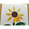 ちりめん貼り絵キット 切り絵花「向日葵」 布の貼り絵手芸 ちりめん細工簡単クラフト シニア高齢者向き