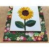ちりめん貼り絵キット 切り絵花「向日葵」 布の貼り絵手芸 ちりめん細工簡単クラフト シニア高齢者向き