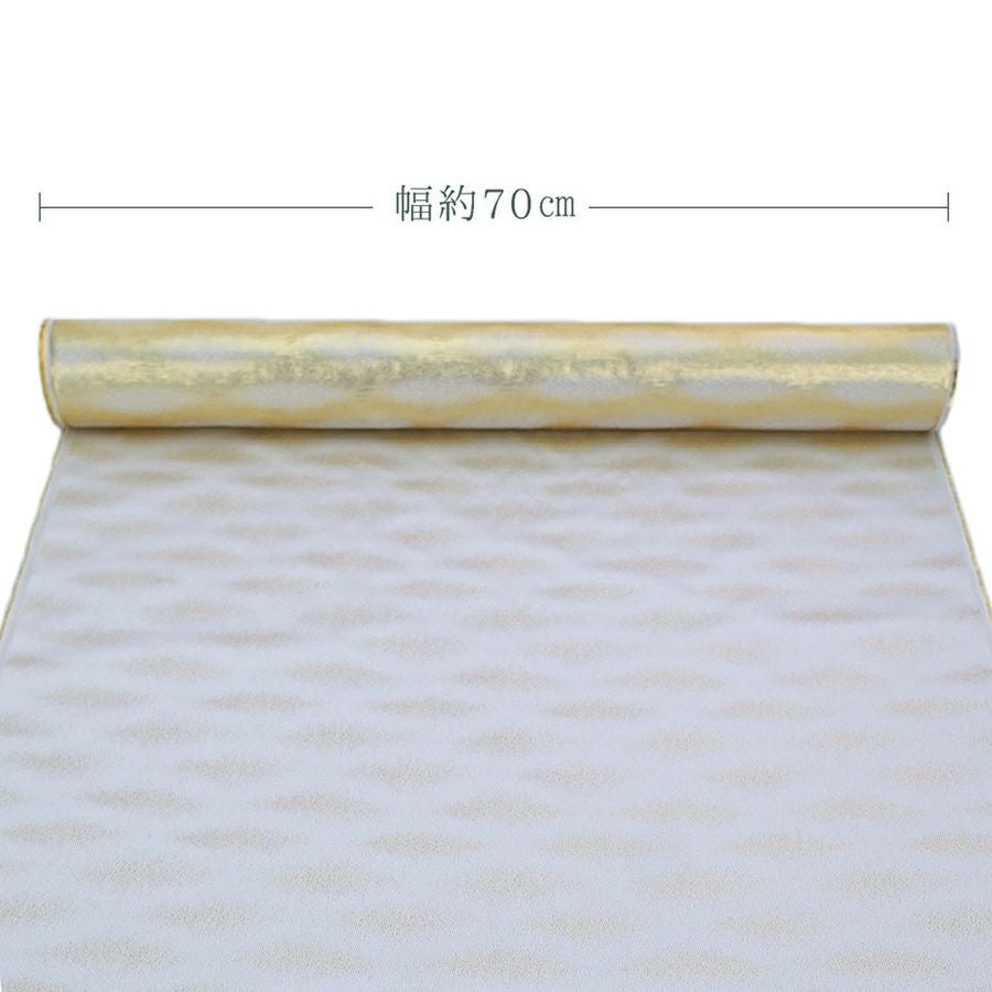 金襴生地(金らん) 干支向き 輝く霞(白に金) 10cm単位 切り売り 午年手作り用生地 西陣織きんらん うま押絵生地 馬押し絵 織物