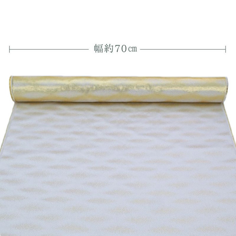 金襴生地(金らん) 干支向き 輝く霞(白に金) 10cm単位 切り売り 午年手作り用生地 西陣織きんらん うま押絵生地 馬押し絵 織物