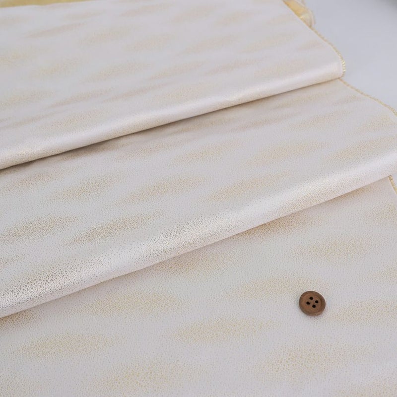 金襴生地(金らん) 干支向き 輝く霞(白に金) 10cm単位 切り売り 午年手作り用生地 西陣織きんらん うま押絵生地 馬押し絵 織物