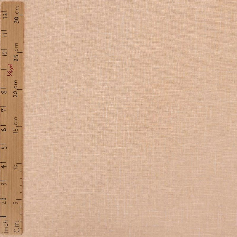 無地かすり風ムラ糸もめん生地 (きなりあんず) 50cm単位 切り売り ムラ糸クロスコットン木綿100%布地 和風ワッシャー加工 薄香