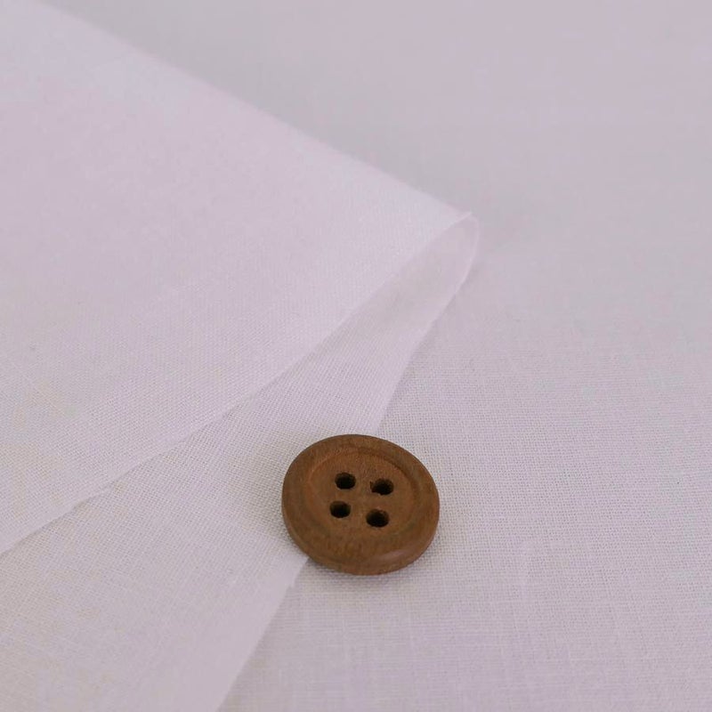 綿麻シーチング生地 (白/オフホワイト) コットンリネンラミー生地 国産ハーフリネン 日本製布地 20s