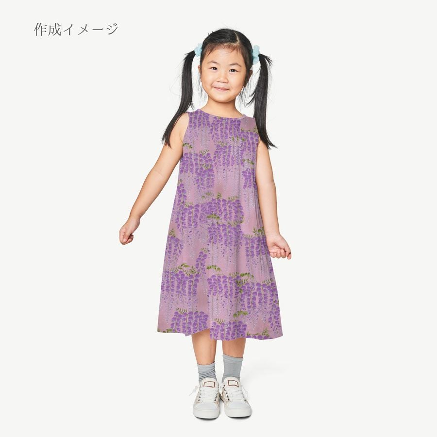 和柄コットン生地 藤の花(ピンク) 10cm単位 切り売り 和風花柄コットンこばやし生地 藤柄 女性浴衣生地 和調下り藤柄