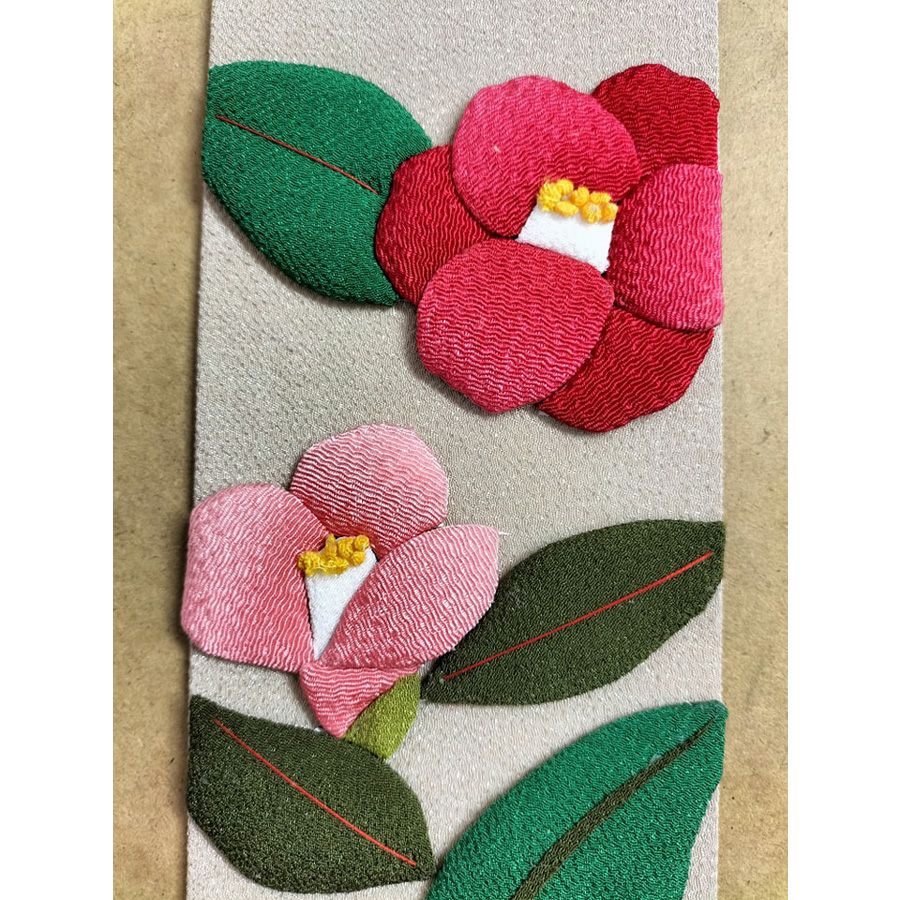ちりめん手芸キット もてなしの花 12月 ワビスケ(侘助) |生地 和柄