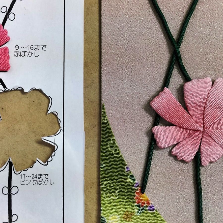 ちりめん手芸キット もてなしの花 10月 コスモス(秋桜) |生地 和柄